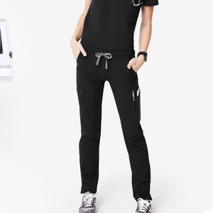 Figs Black Yola Skinny Scrub Pants